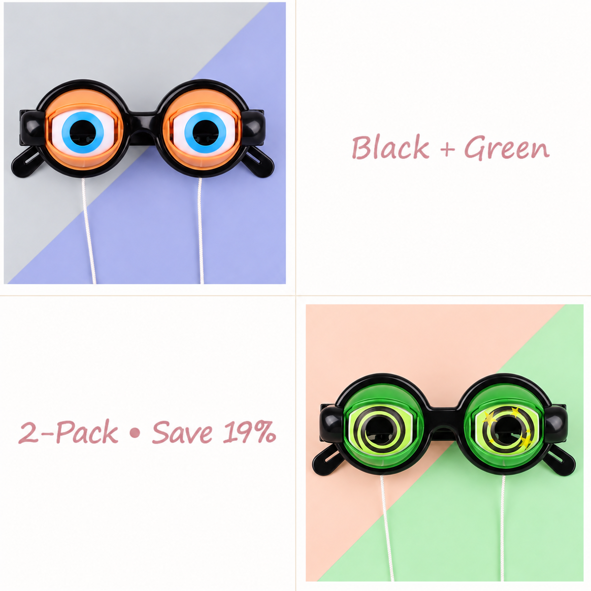 🤣Funny Blinking Eye Glasses – ✨Novelty Party