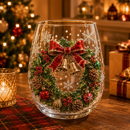 🎄Magical Christmas 3D Glass Cup Collection – Santa, Reindeer, Snowman & Christmas Tree