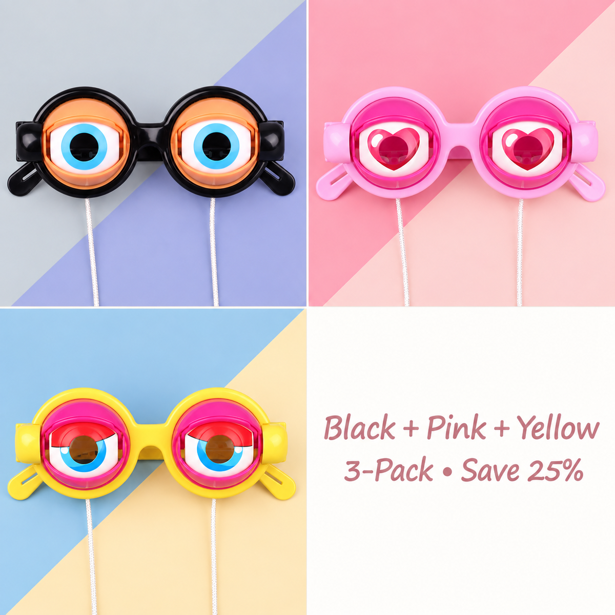 🤣Funny Blinking Eye Glasses – ✨Novelty Party
